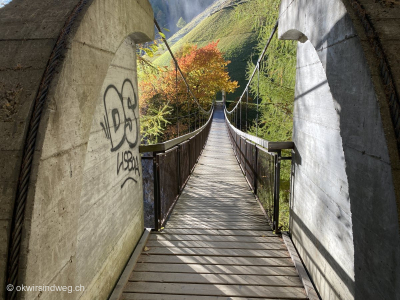 Haengebruecke-1000-Stufen-Schlucht-Meraner-Hoehenweg-Vinschgau-Region-Bozen