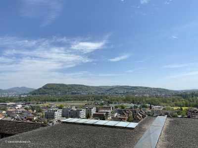 Panoramablick auf Brugg von Höhenweg