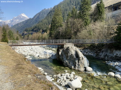 Blick während der Rundwanderung auf die Reuss bei Gurtnellen